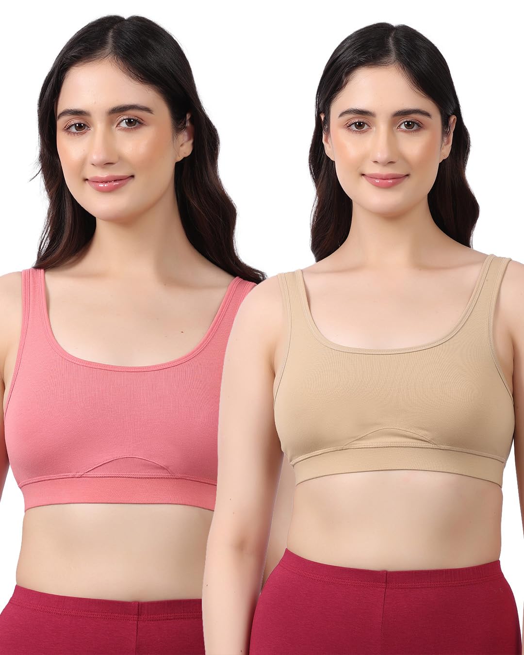 lavos Bamboo Cotton Comfort Sleeping Bra for Women, Slip On Bras to Wear at Home, Non-Padded & Non-Wired Sports Bras, Full/High Coverage, Soft Comfortable & Breathable Broad Strap Bra-picture-21