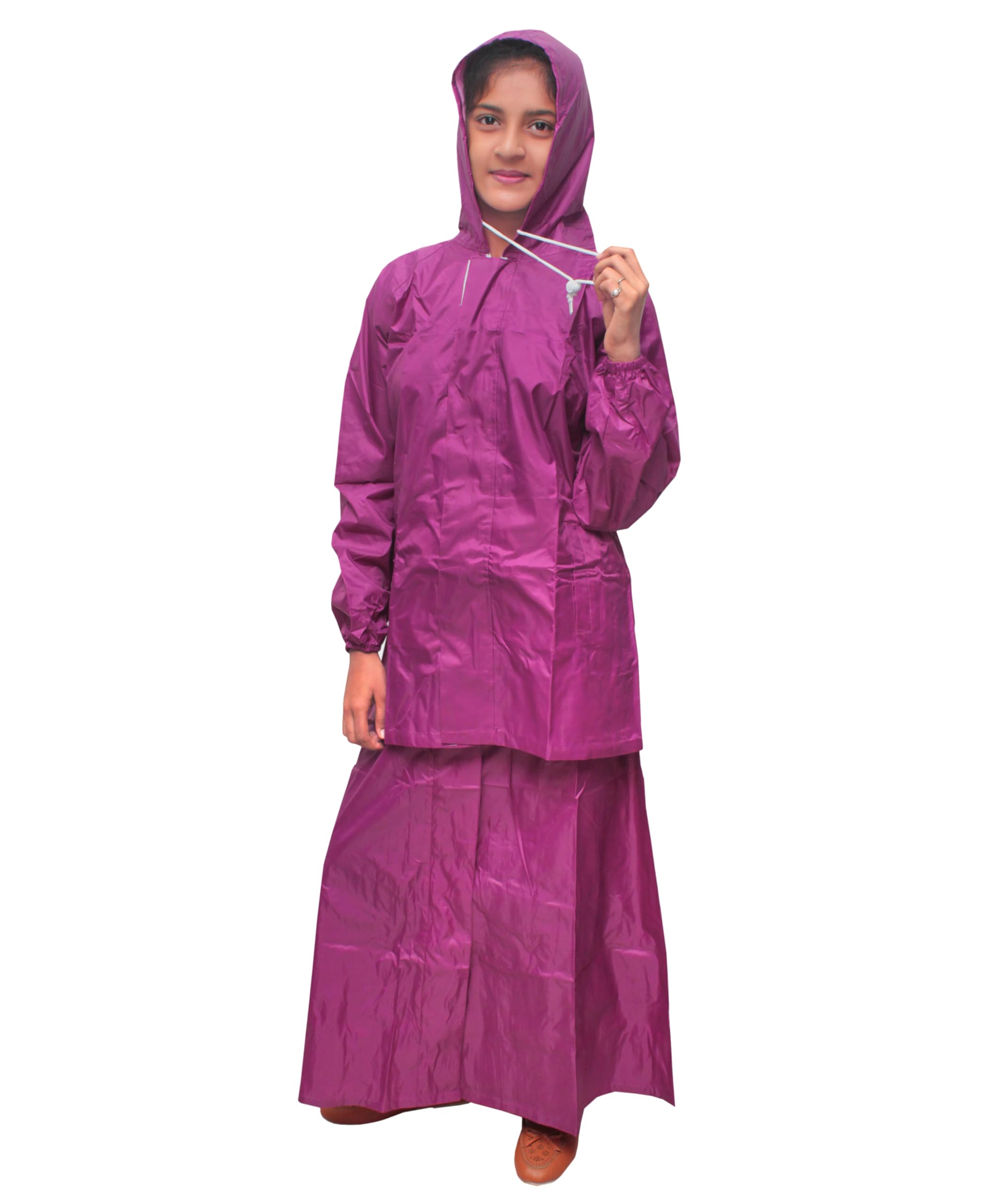goodluck Solid Rainy Skirt Suit/Skirt Top for Women Raincoat/Rainwear-picture-25