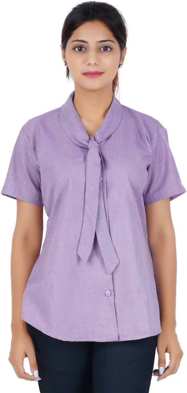 UNIFORM CRAFT ® - Female Scrub Top uniforms, Ideal for Nurses, Doctors, Hospital Staff(Blue, S)