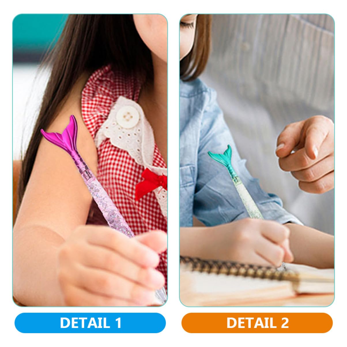 ABOOFAN 24pièces Stylos Forme De Sirène Avec Encre Gel Stylos Adorables Pour École Et Bureau Écriture Douce Et Fluide Pour