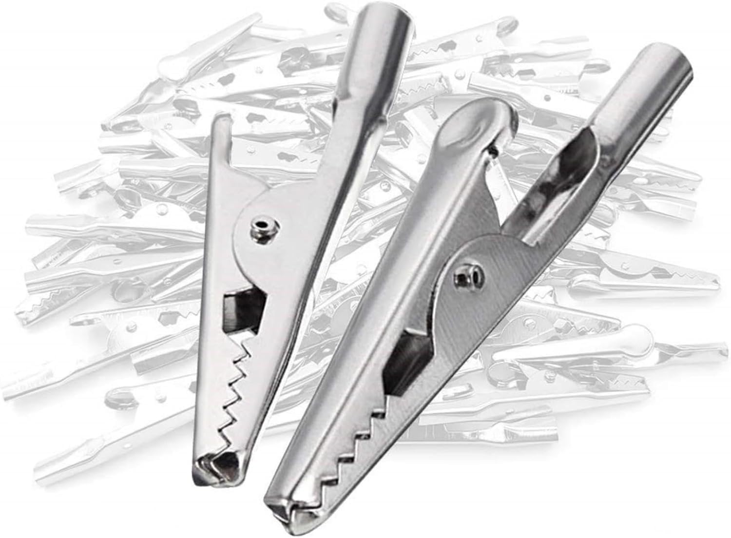 XIXILINRUIYUN25Pcs 51mm/2inch Alligator Clips Electrical Spring Clamps Metal Test Line Crocodile Clip for Laboratory Electric Testing Work and Cable Lead Clip