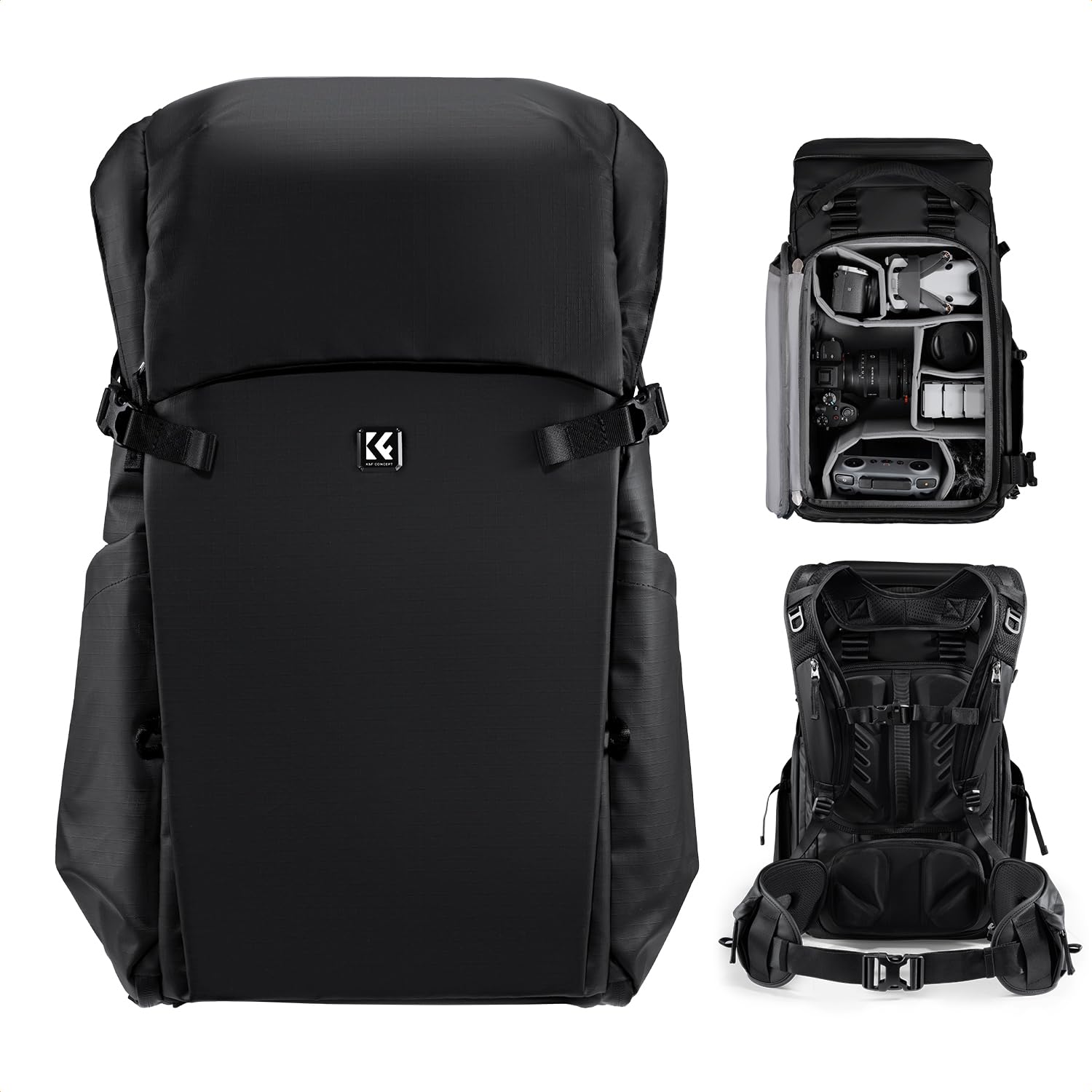 K&F CONCEPT Camera Backpack, 30L Large Capacity Camera Bag