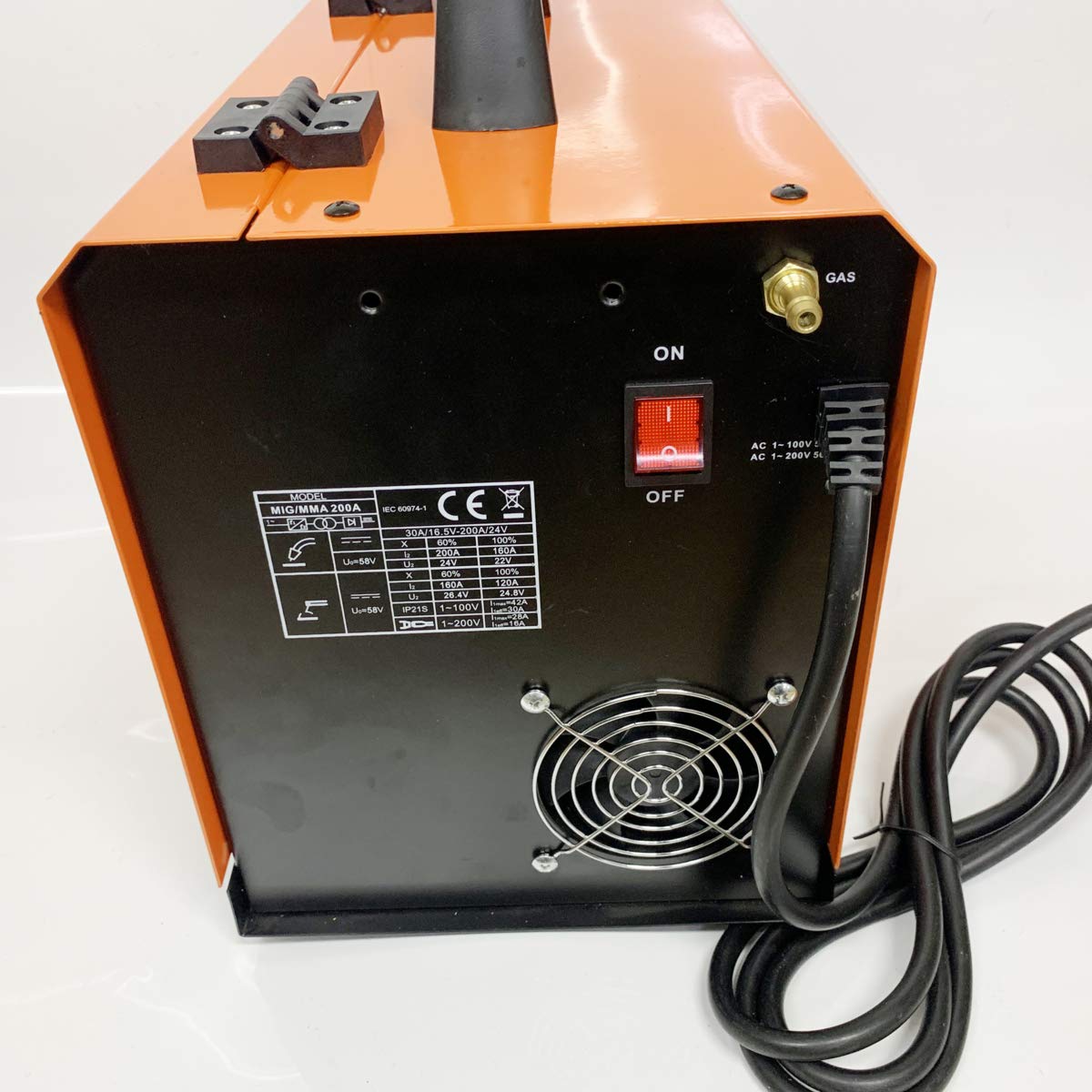 入力電源100/200V対応 ハイスペック MIG200 インバーター半自動溶接機