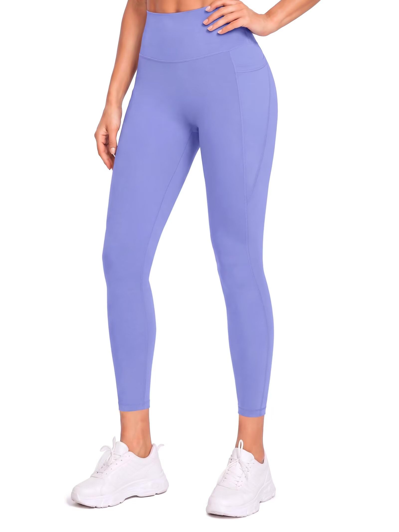 Sunzel Sunzfly - Leggings Capri Ocultos con Bolsillos para Mujer, Pantalones de Yoga recortados de Cintura Alta con Control de Abdomen, bígaro, Large