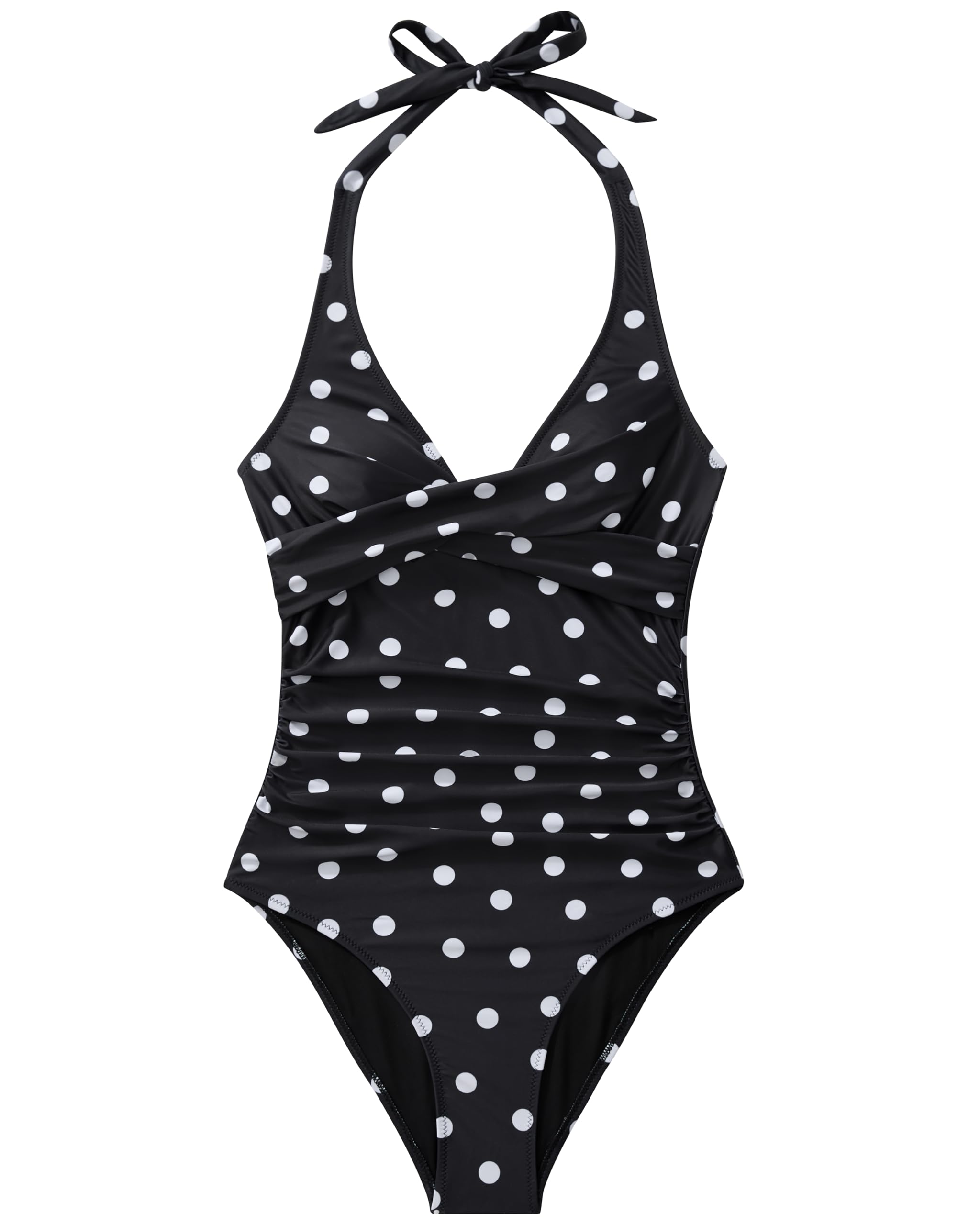 RXRXCOCO Costume da bagno da donna con push up shape, con allacciatura al collo, schiena scoperta