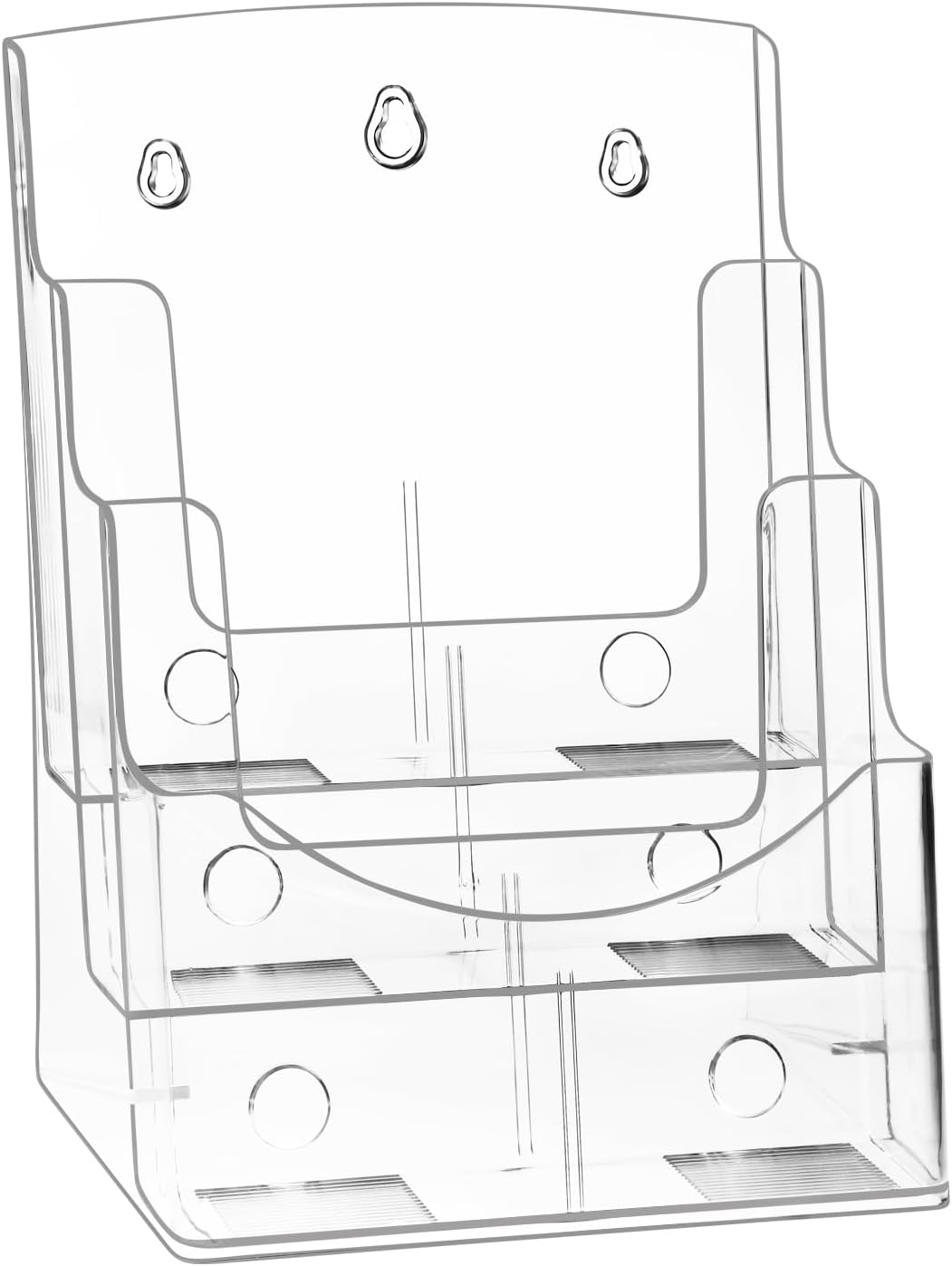 Prtyking Brochure Holder 8.5 x 11 inches, 3 Tier Clear
