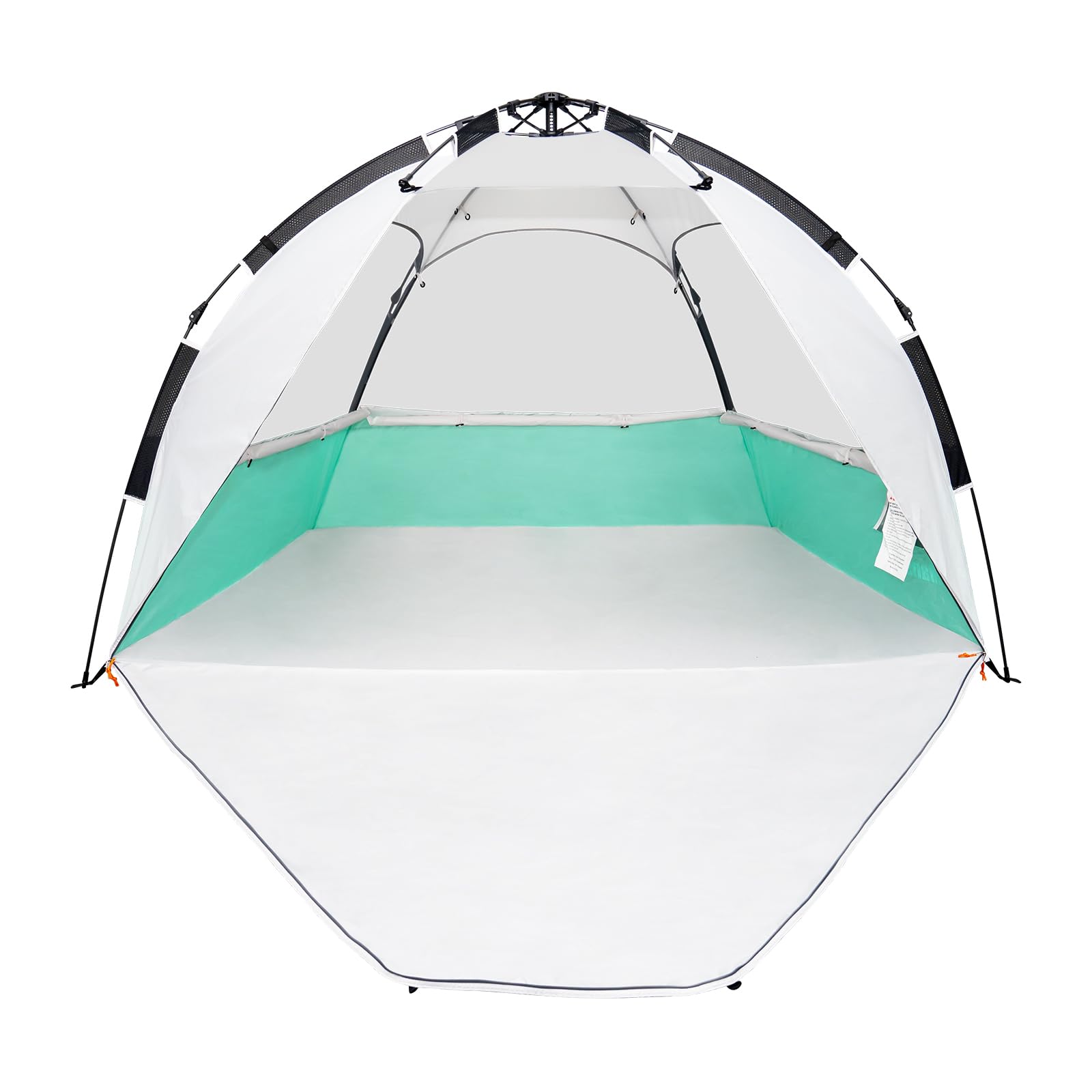Mansader Beach Tent Pop Up Tent 6 Person UPF 50+ UV Protection Sun Shelter, Lightweight Instant Setup Portable Beach Canopy with Extended Floor, Windproof for Family Beach Camping Outdoor, Green