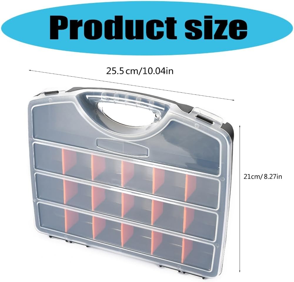 Tool Box Organizers And Storage Plastic Container Compartment Adjustable Detachable Chest Case For Tool Hardware Screw
