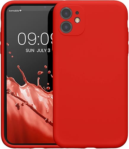 Miniatura 8 de kwmobile Funda compatible con Apple iPhone 11 - Funda delgada de silicona TPU - Acabado suave al tacto - Rojo