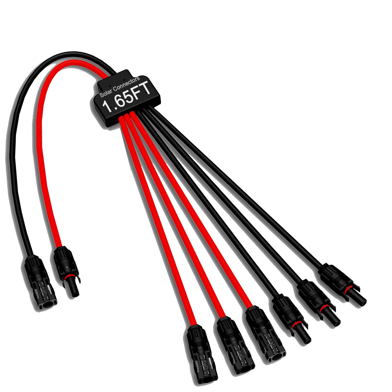 Cable de conector solar, conectores paralelos de rama en Y, 30 A, 1000 V, 10 AWG, 2 a 6 divisores, conectores de panel solar, cable de extensión, kit de cables para panel solar (MF/MMMFFF)