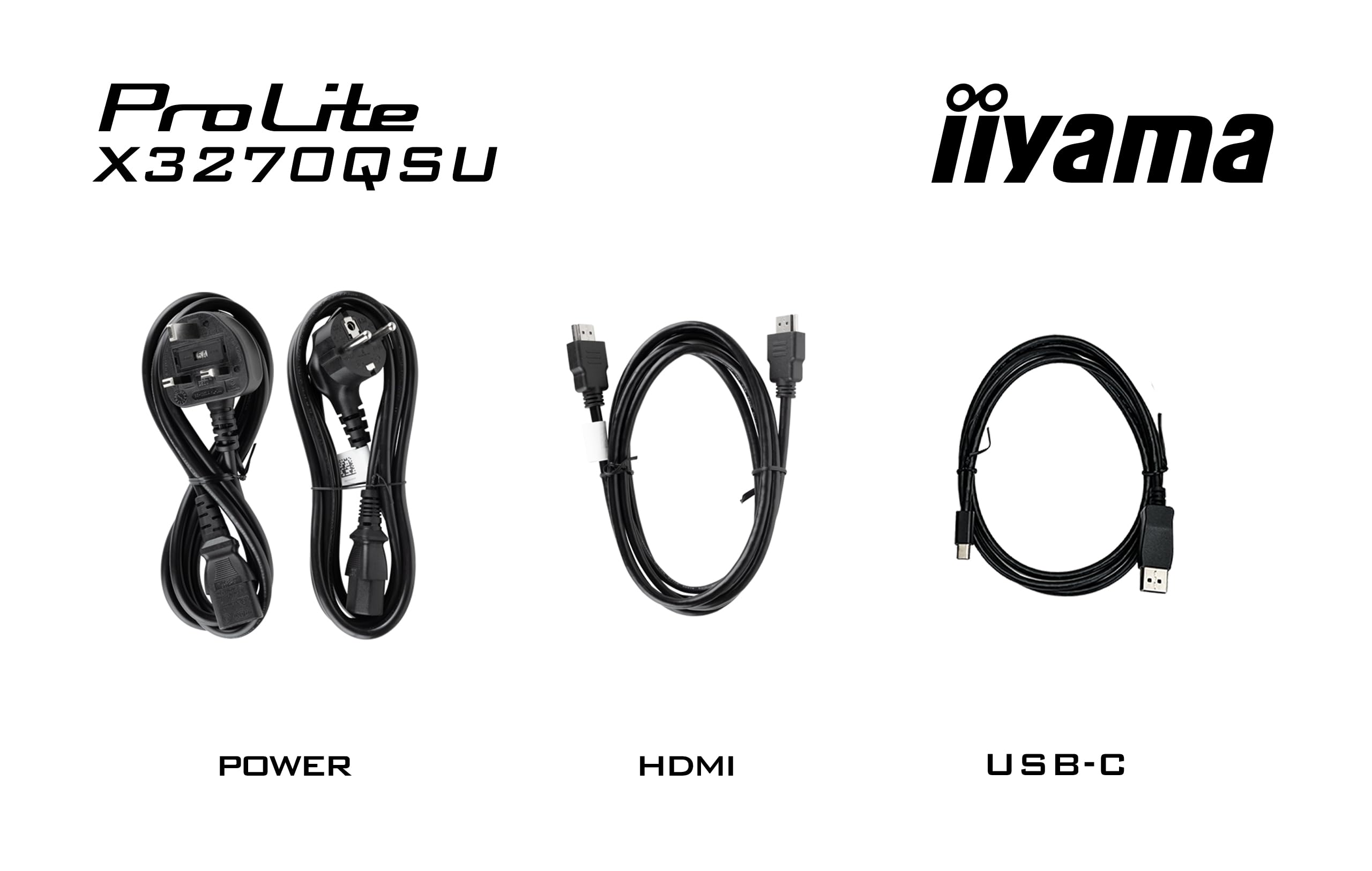 Iiyama Ecran 31,5 Noir 3ms Dalle IPS 2560x1440 100Hz 250 CD/m² 2xHDMI 1xDisplayPort 3xUSB HUB (3.2) HPs VESA 100x100 X3270QSU-B1