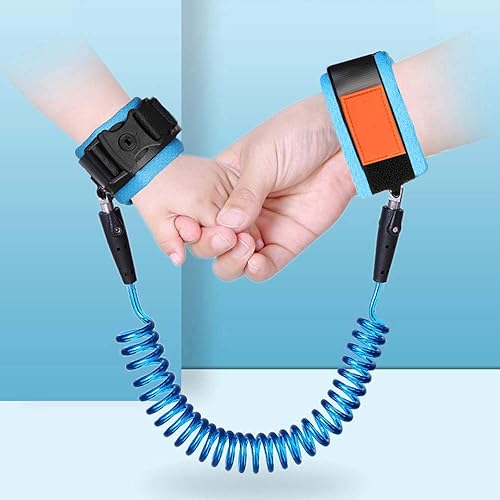 Miniatura 4 de Cuerda de tracción antipérdida para niños, cuerda antipérdida para bebés y niños, pulsera de seguridad antipérdida y antipérdida (naranja, 8.2ft)