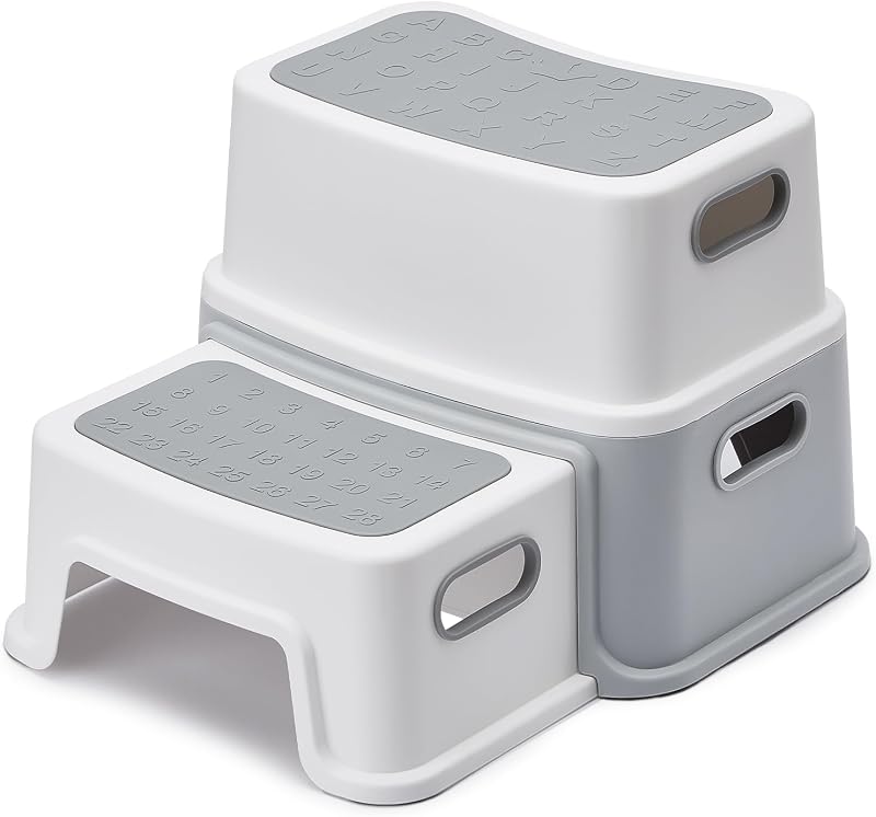 HOUSE DAY Gyerek Lépcsőzés 2 Fokos 25cm Magas Fürdőszobai Wc Lépcsőke Csúszásmentes Talppal