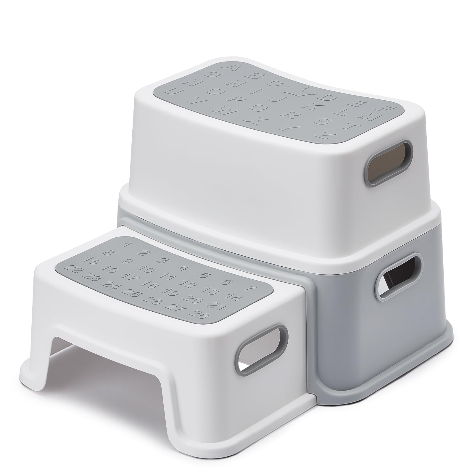 Weco Opstapkruk met 2 treden, strependesign, houten kruk voor kinderen, kindertrapje, kruk, kindermeubel voor badkamer, keuken, kinderkamer vanaf 2 jaar, toiletkruk, kruk, houten kinderkamer, meubels Weco Opstapkruk met 2 treden, strependesign, houten kruk voor kinderen, kindertrapje, kruk, kindermeubel voor badkamer, keuken, kinderkamer vanaf 2 jaar, toiletkruk, kruk, houten kinderkamer, meubels