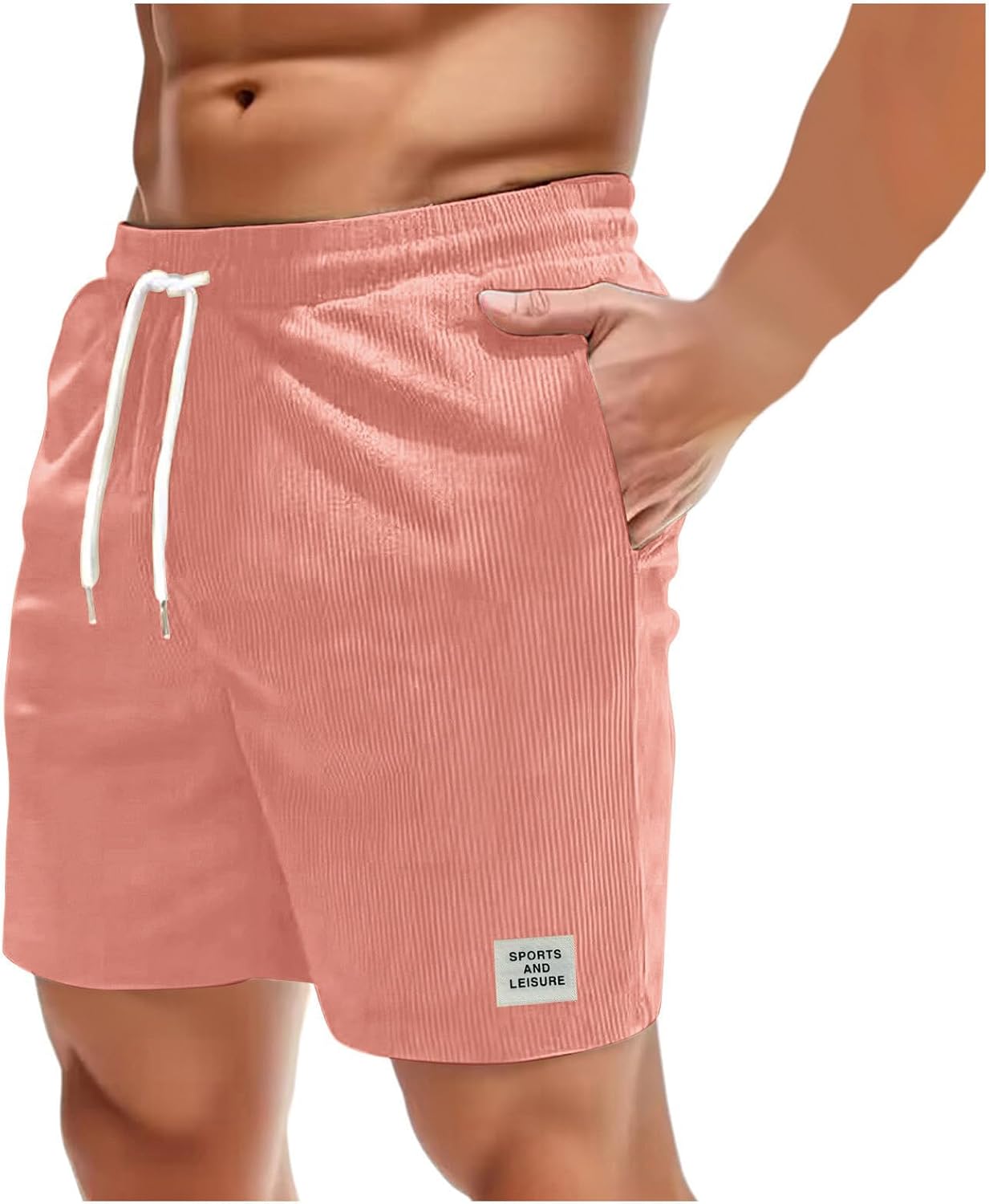 Ymosrh Mens Casual Shorts with Pockets Classic Fit Summer Athletic Workout Running Gym Sports Short Pants, S-2XL