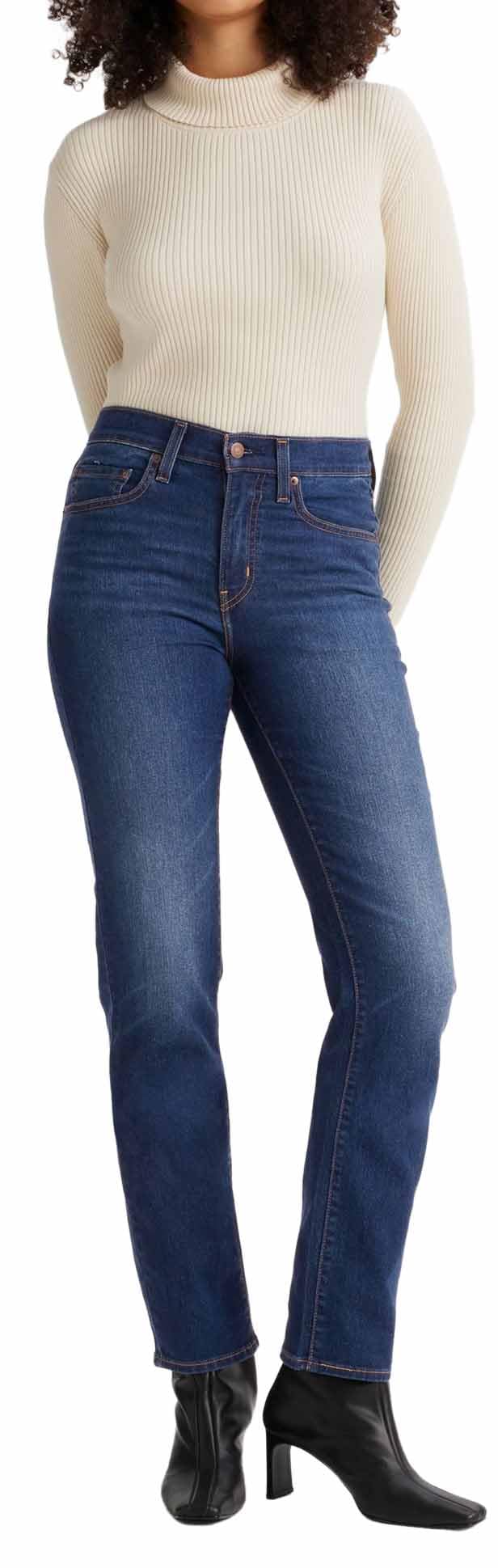 Levi's 724 High Rise Straight, Jeans Donna, Chelsea Carbon Glow, 34W / 30L