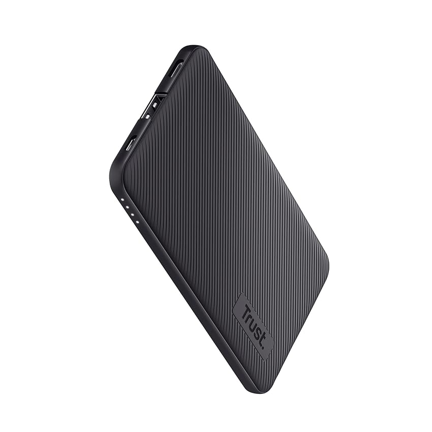 Immagine del prodotto Trust Mobile Primo Power Bank 5000 mAh Sostenibile, Ultra Sottile, Alta Velocità 3 A, Porta USB C, Carica Batterie Cellulare, Caricatore Portatile iPhone, iPad, Samsung, Xiaomi, Tablet, Smartphone