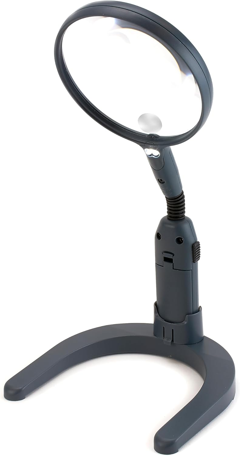 Carson MagniLamp loupe à main/loupe sur pied avec fonction éclairage