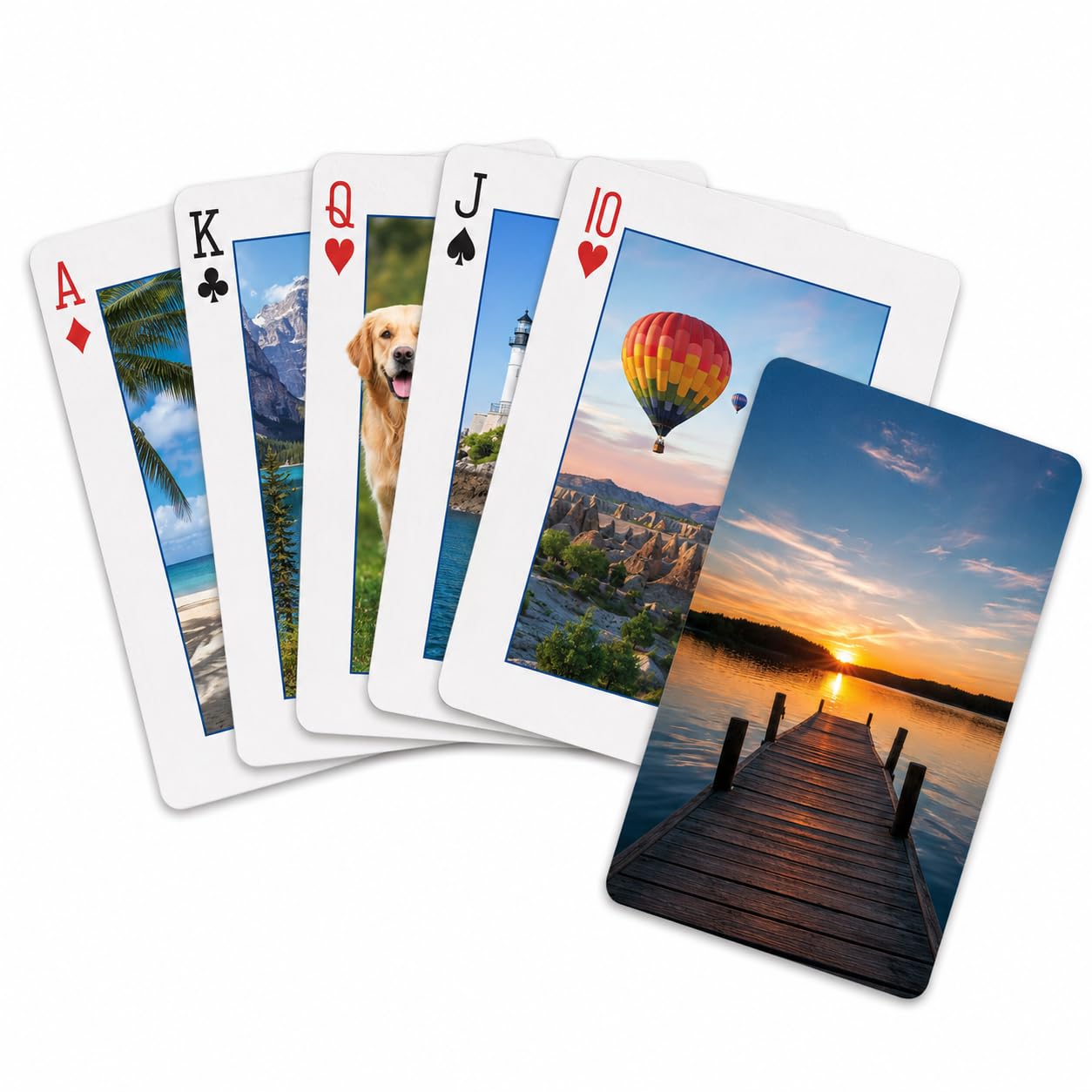 Custom Playing Cards with Photos, Pet and Travel Deck