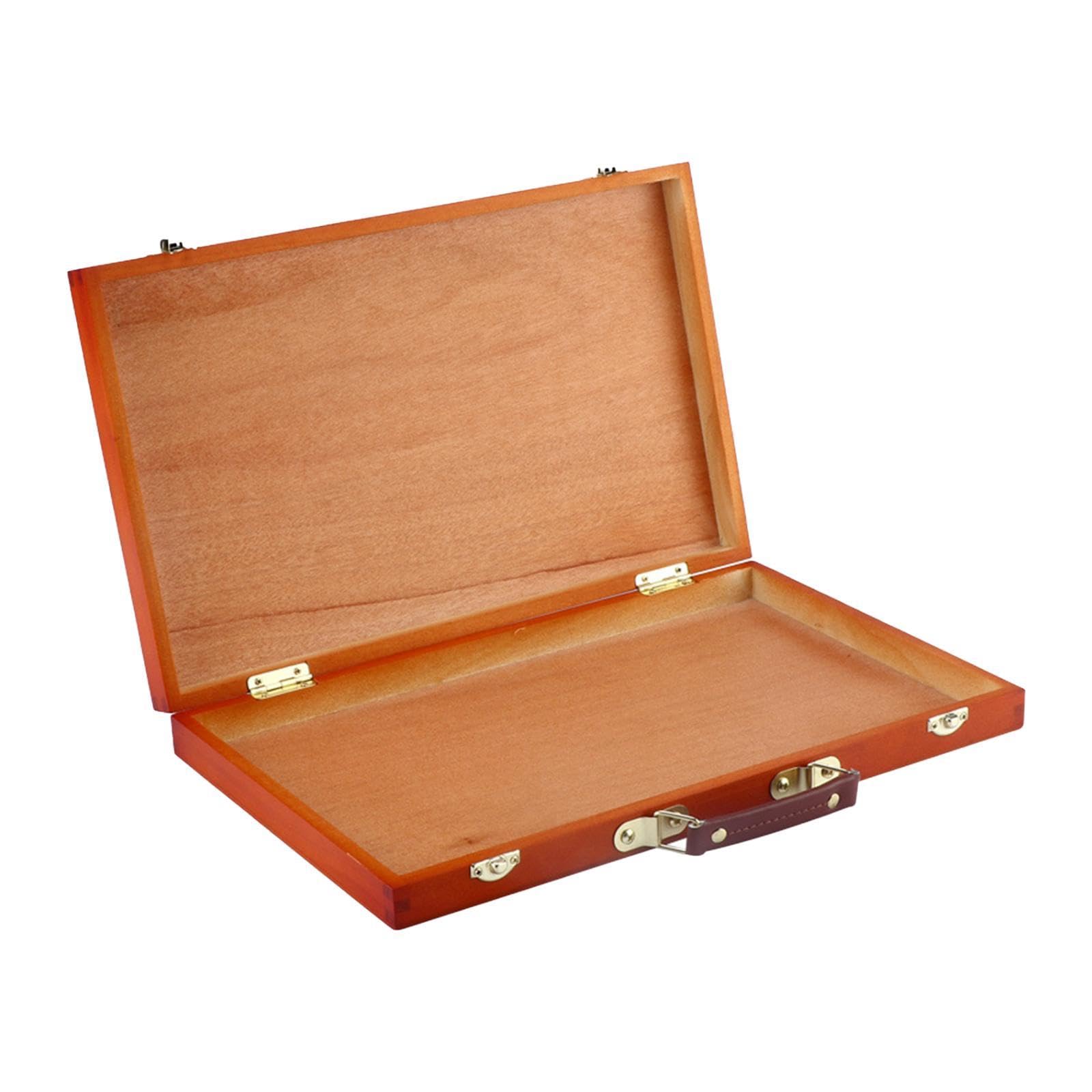 Boîte de Rangement en Bois pour Matériel de Peinture, 37 X 23 Cm (14,57 X 9,06 Pouces).
