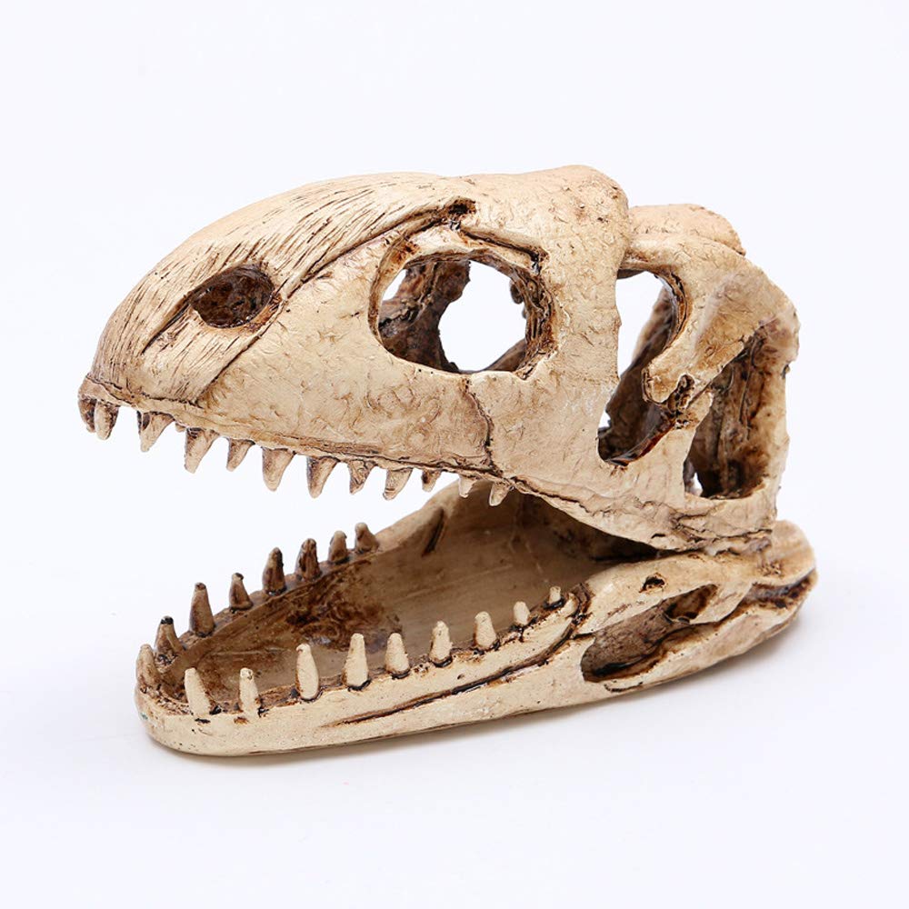 VOANZO Aquarium Ornament Antelope Skull Resin Craft Fish Hideout Hideaway Landscape for Betta, Small Lizards, Turtles, Reptiles, Amphibians