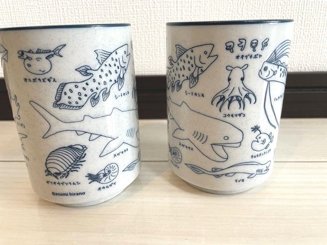 Amazon.co.jp: ペア 沼津深海魚水族館限定 メンタコ 深海魚湯呑み 寿司