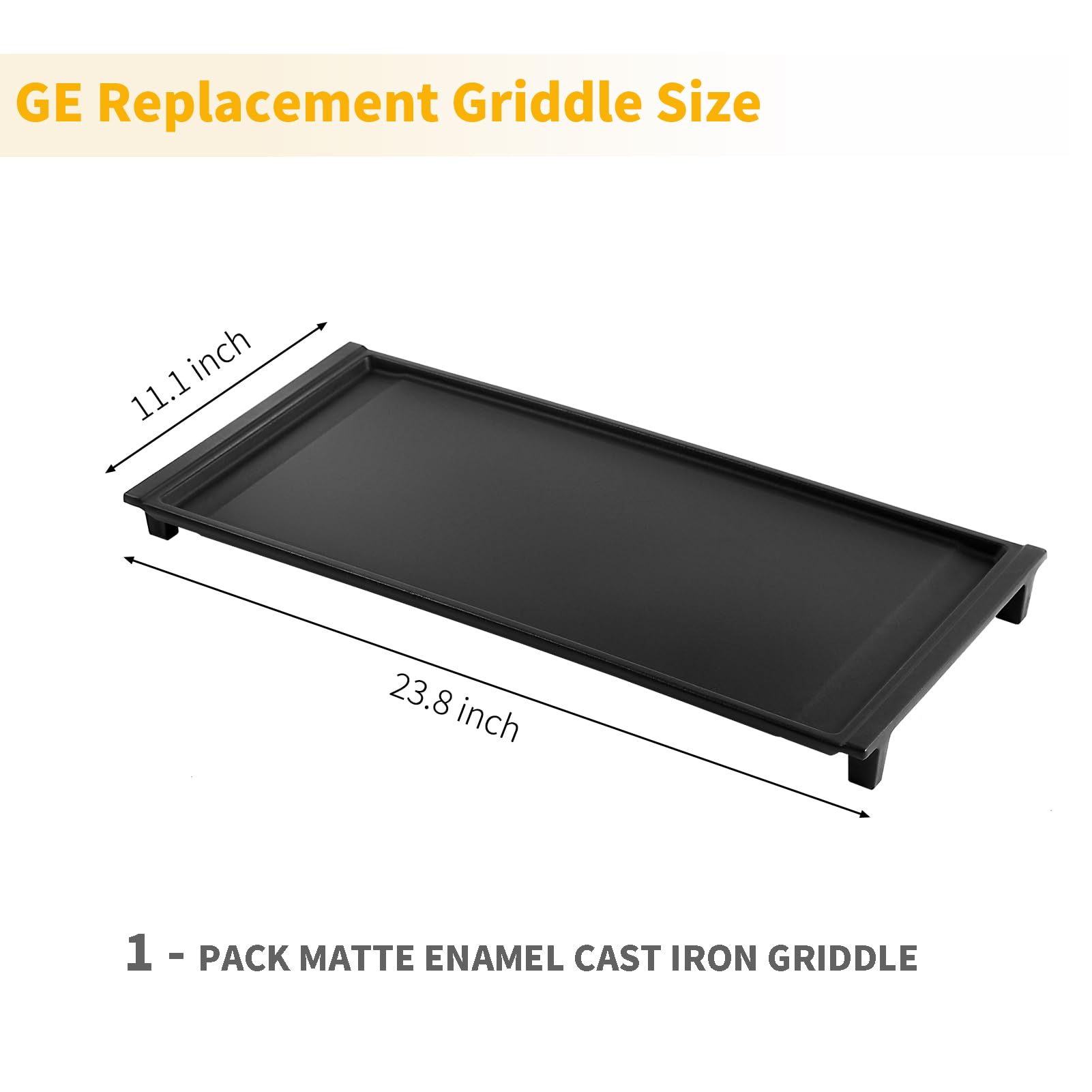 Allstare GE Replacement Griddle Parts - UXPRRGG Griddle Plate for Gas Range Stove Top - Cast Iron Center Flat Top Pan 1 Pack