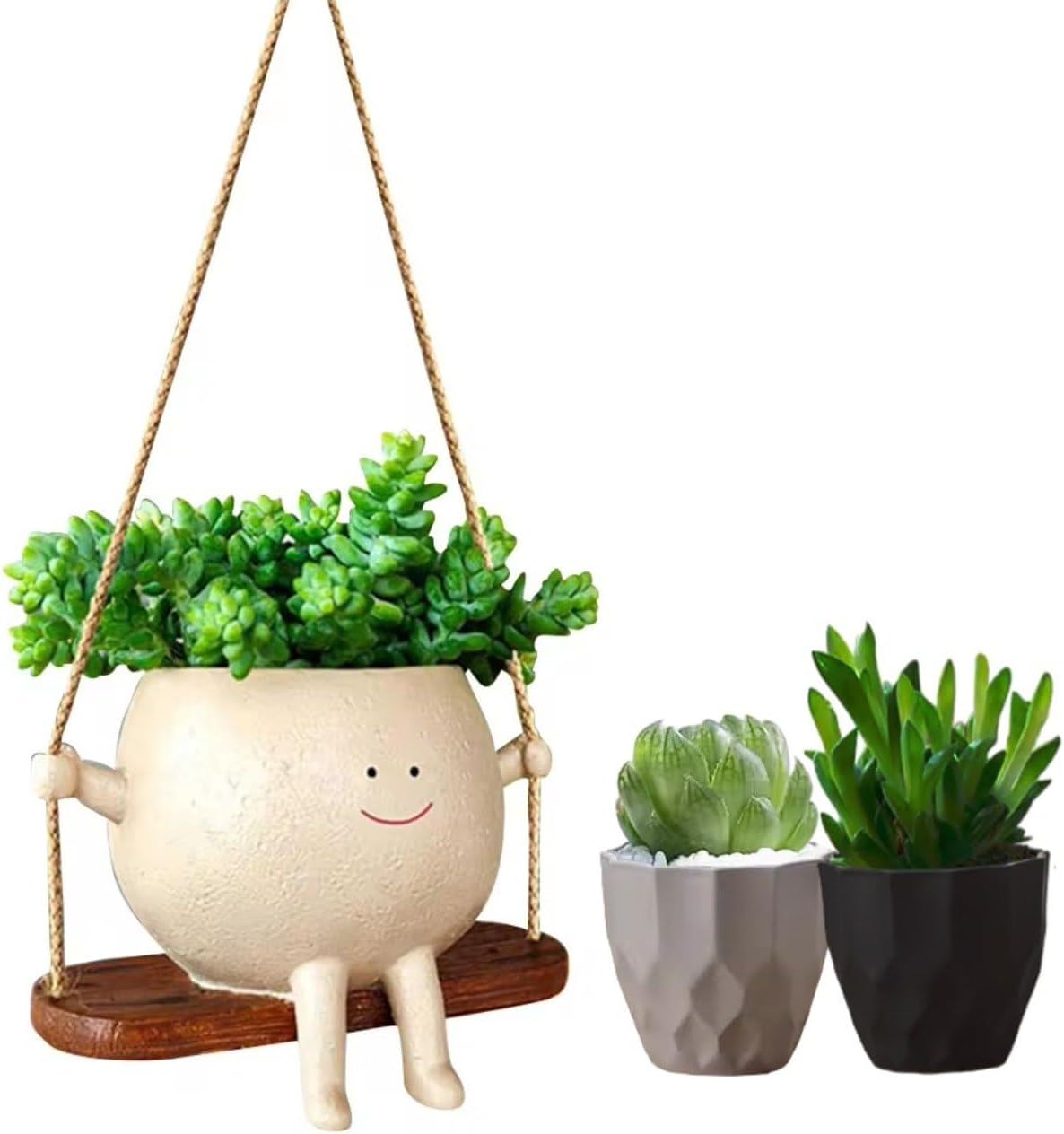 Quivra Swing Face Planter Pot Hanging Planter Hanging