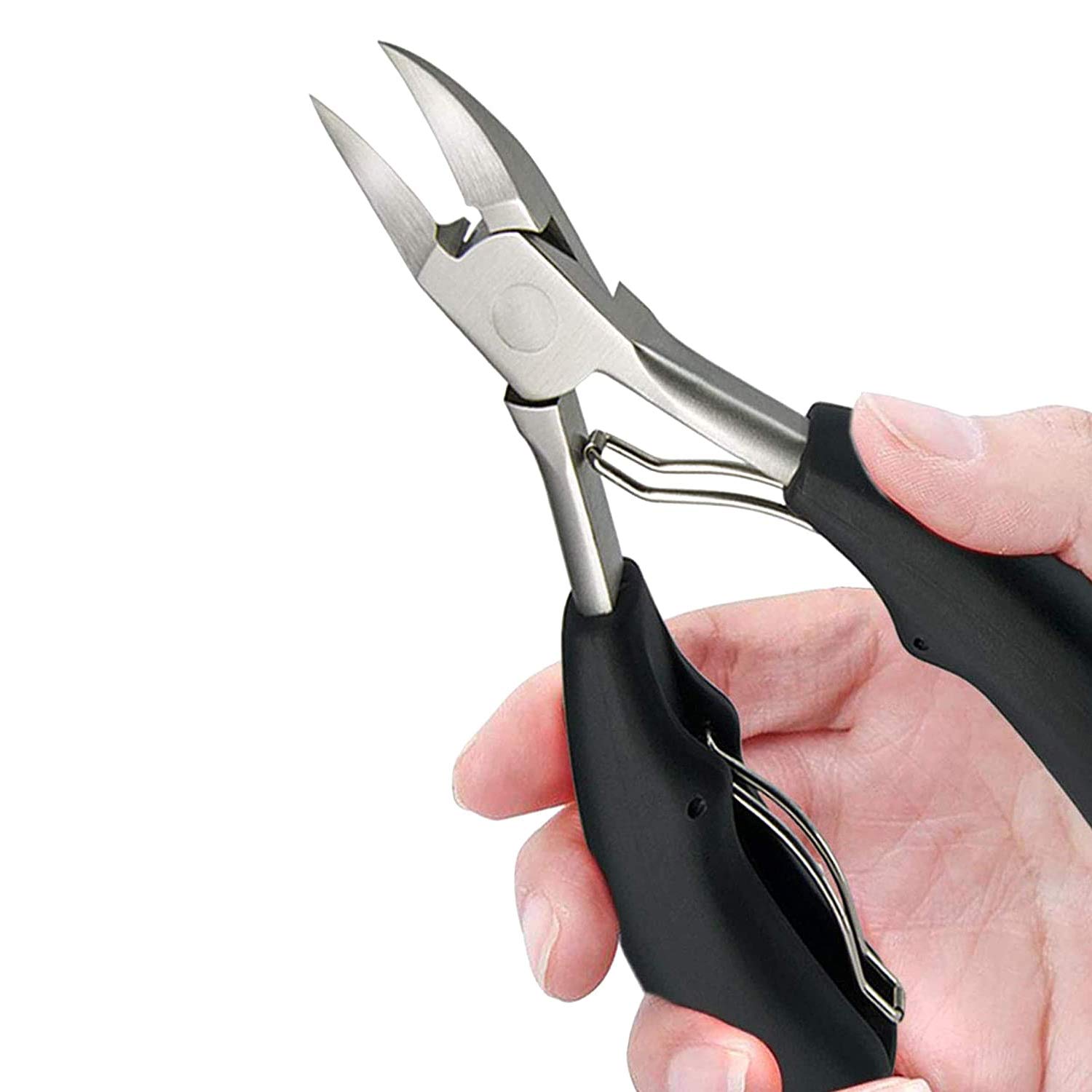 FUNFUL Toenail Clippers for Thick Nails & Ingrown Toenails- Precision Clipper for Men, Women, Seniors, Diabetic Curved Nail- Podiatrist Toe Nail Nipper, Stainless Steel Pedicure Tool