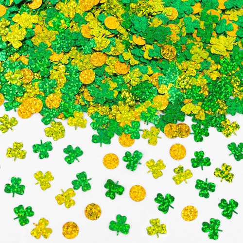 Alynta St. Patrick's Day Shamrock Confetti 3000Pcs...