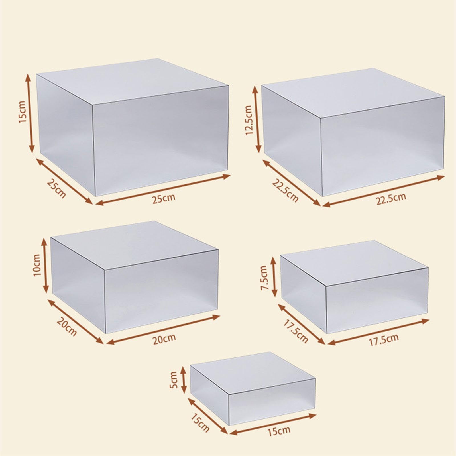 Acryl Buffet Riser Lebensmittel Riser für Buffet-Tisch, Cube Verschachtelung Riser, Desserts Display Stand, Hintergrund Schaumstoff Requisiten für Kosmetik, Schmuck, Collectibles, Stil g