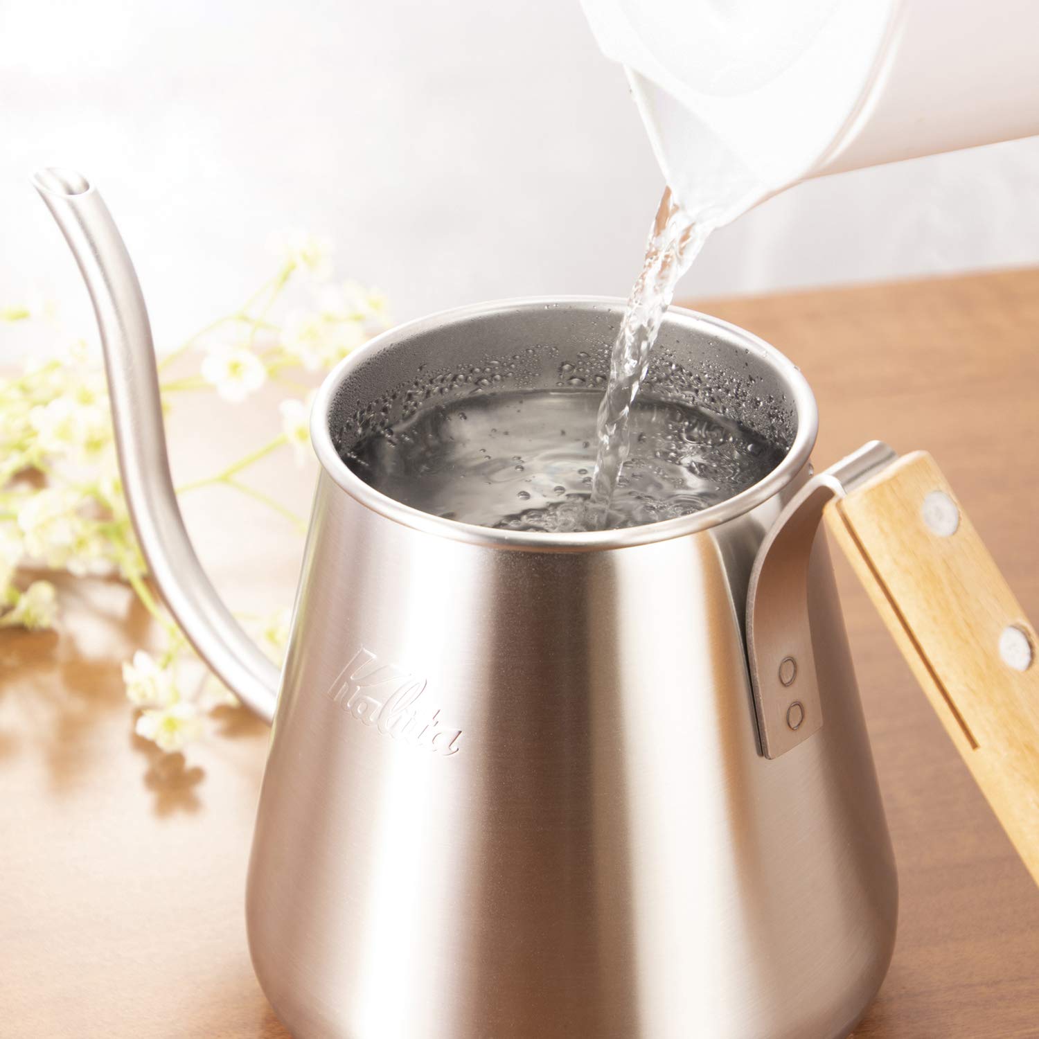 Amazon｜カリタ kalita コーヒーポット ステンレス製 木柄