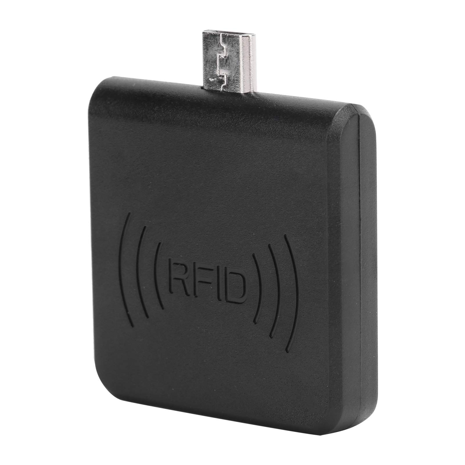 W86 Tragbarer Micro-USB-Handy-Kartenleser für, Kleiner und Zuverlässiger -ID-Leser für das Tierhaltungsmanagement, ABS-Material (Schwarz)