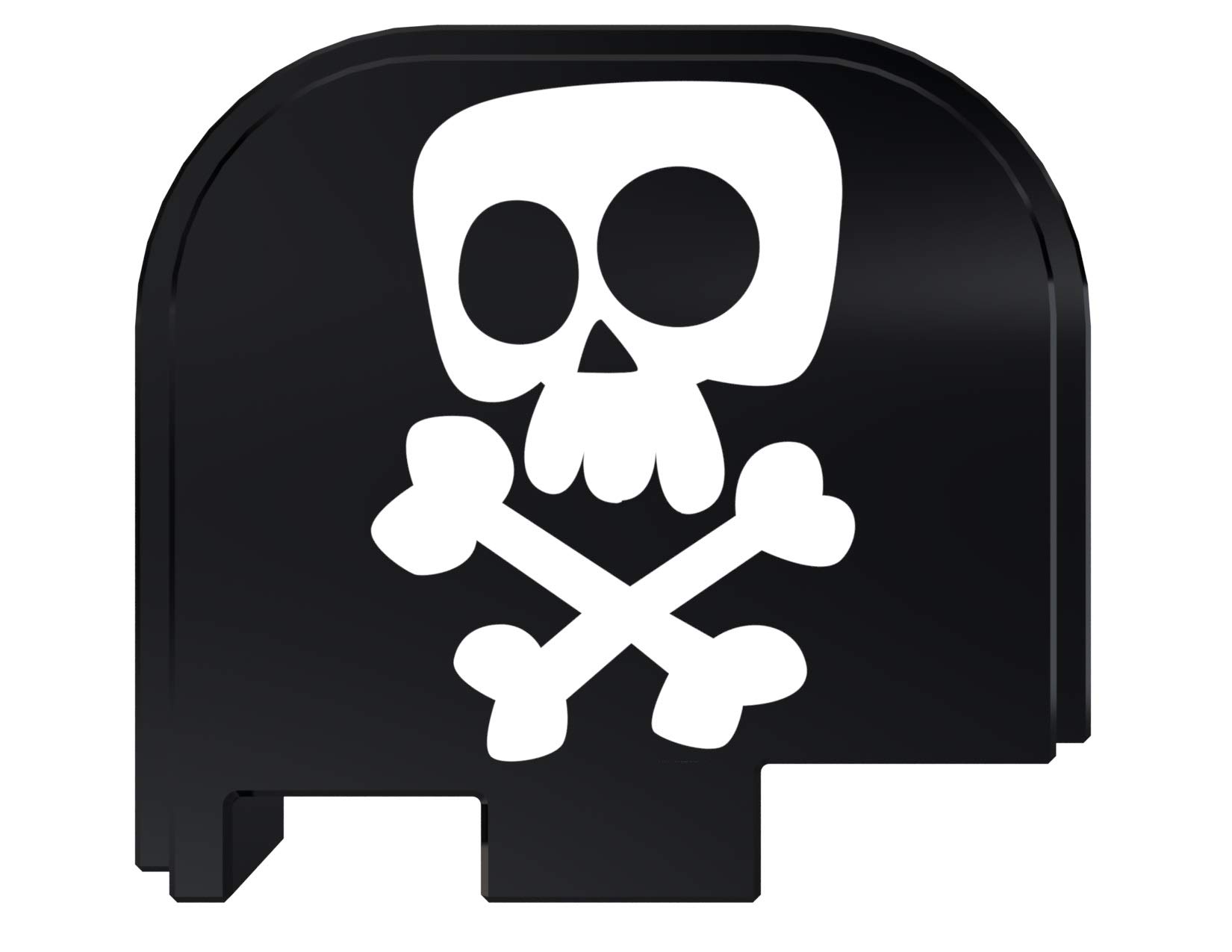 Rowe Tactical Rear Slide Cover Plate for Glock - Black Skull Cartoon - for Glock 43-43x-48