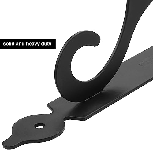 Miniatura 4 de Acrux7 Paquete de 12 soportes de estante de hierro grueso de 7.5 x 5.5 pulgadas, soporte de estante de esquina de hierro resistente, soportes