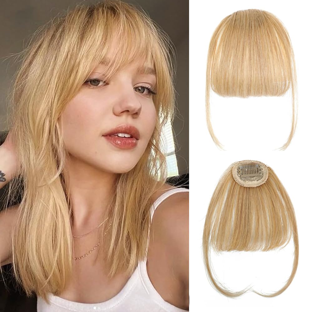 Clip in Fringe,Clip In Bangs for Women Hair Extensions Front Full Neat Human Hairpieces