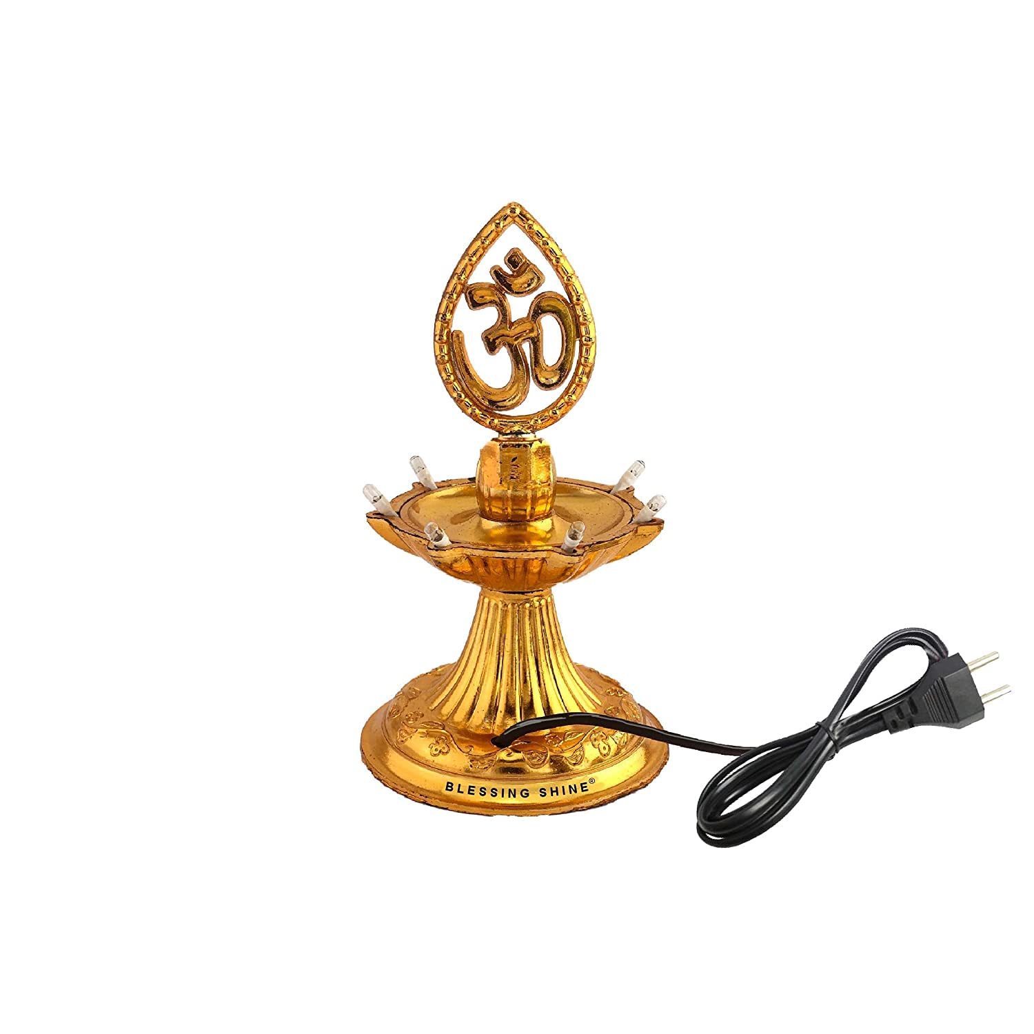 Blessing Shine Layer Golden OM Design Led Electric Diya/Deepak/Deep Lights (Pack of 1) for Home, Puja, Mandir, Diwali Festival Decoration, Decorative Lights for All Festival (Layer 1) (B09SBHS6M6) Amazon Price History, Amazon Price Tracker