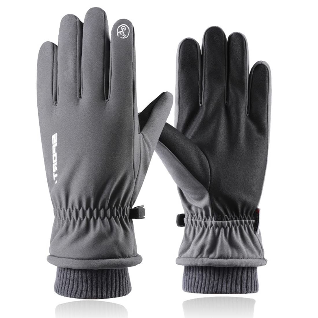 gustave GUSTAVE® Grey Winter Gloves for Men,Women & Adult with Warm Riding Gloves Touch Screen Finger Microfiber for Anti Slip Design,Ski,Bike,Gloves,Windproof & Waterproof-picture-26