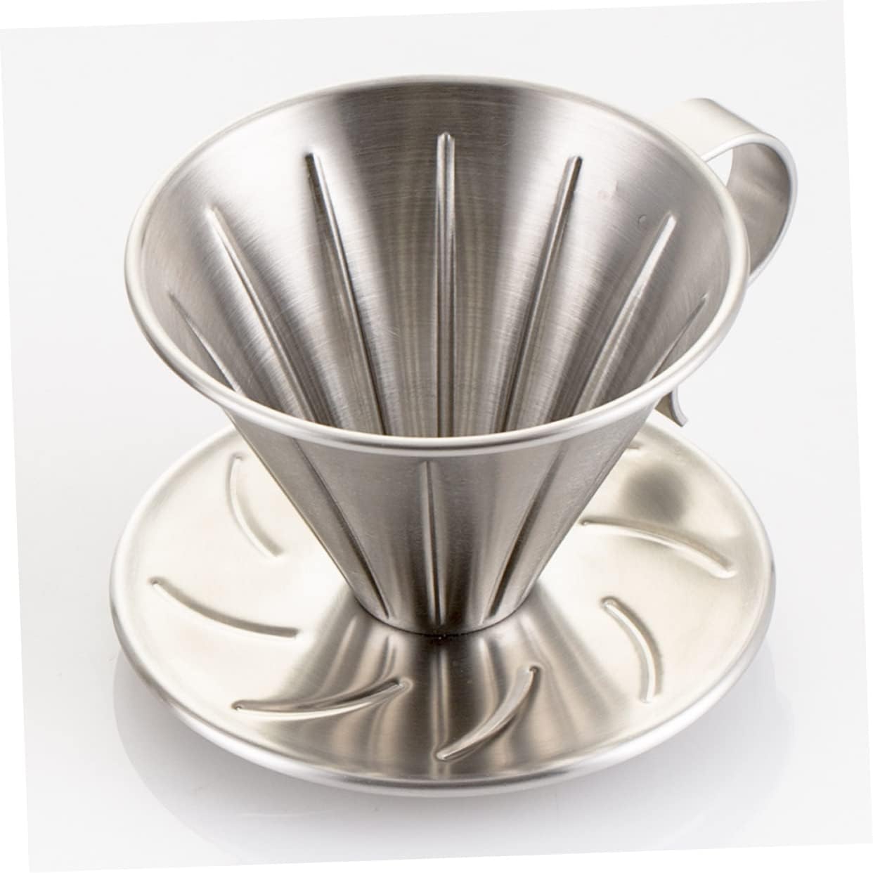 Mikinona Stainless Dripper Reusable Coffee Maker with Separate Stand Coffee Drip Filter Cup for Cups Easy to Design for Quick Brewing