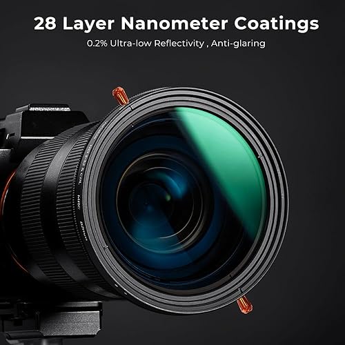 Miniatura 6 de K&F Concept Filtro ND2-ND32 ND de atenuador variable de 3.228in y filtro polarizador circular CPL 2 en 1 para lente de cámara sin X Spot Weather