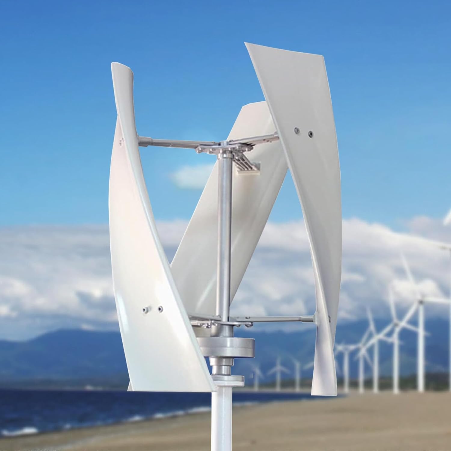 Zestaw generatora wiatrowego z regulatorem ładowania, pionowy generator turbiny, generator wiatrowy na osi pionowej z regulatorem, domowy wiatrak z regulacją prędkości dla genu