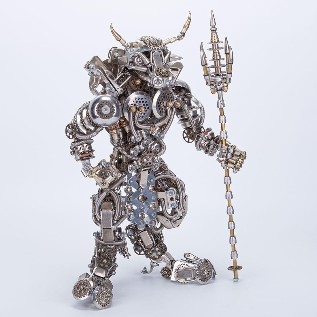 Metalowe puzzle 3D dla dorosłych, zestawy modeli potworów z głową byka Ozdoba do samodzielnego wykonania, łamigłówka do samodzielnego montażu, łamigłówka, idealna dekoracja biurka i wybór prezentu.