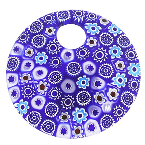 Pendentif en Verre de Venise Murano Bleu : Sublimez Votre Style d'une Touche Italienne