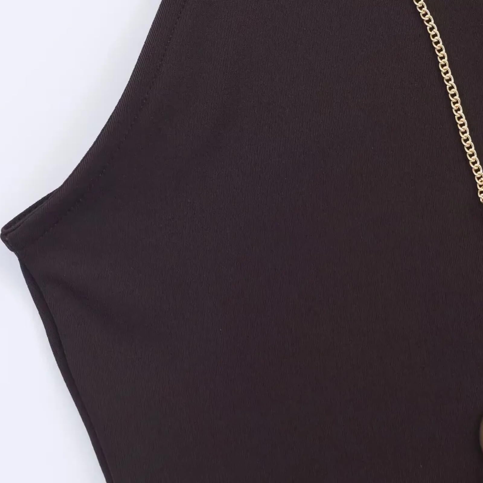 Vestido de Cuello Halter para Mujeres Otoño, Invierno sin Mangas Elegantes Vestidos de Chaleco Largo para Mujeres de Noche