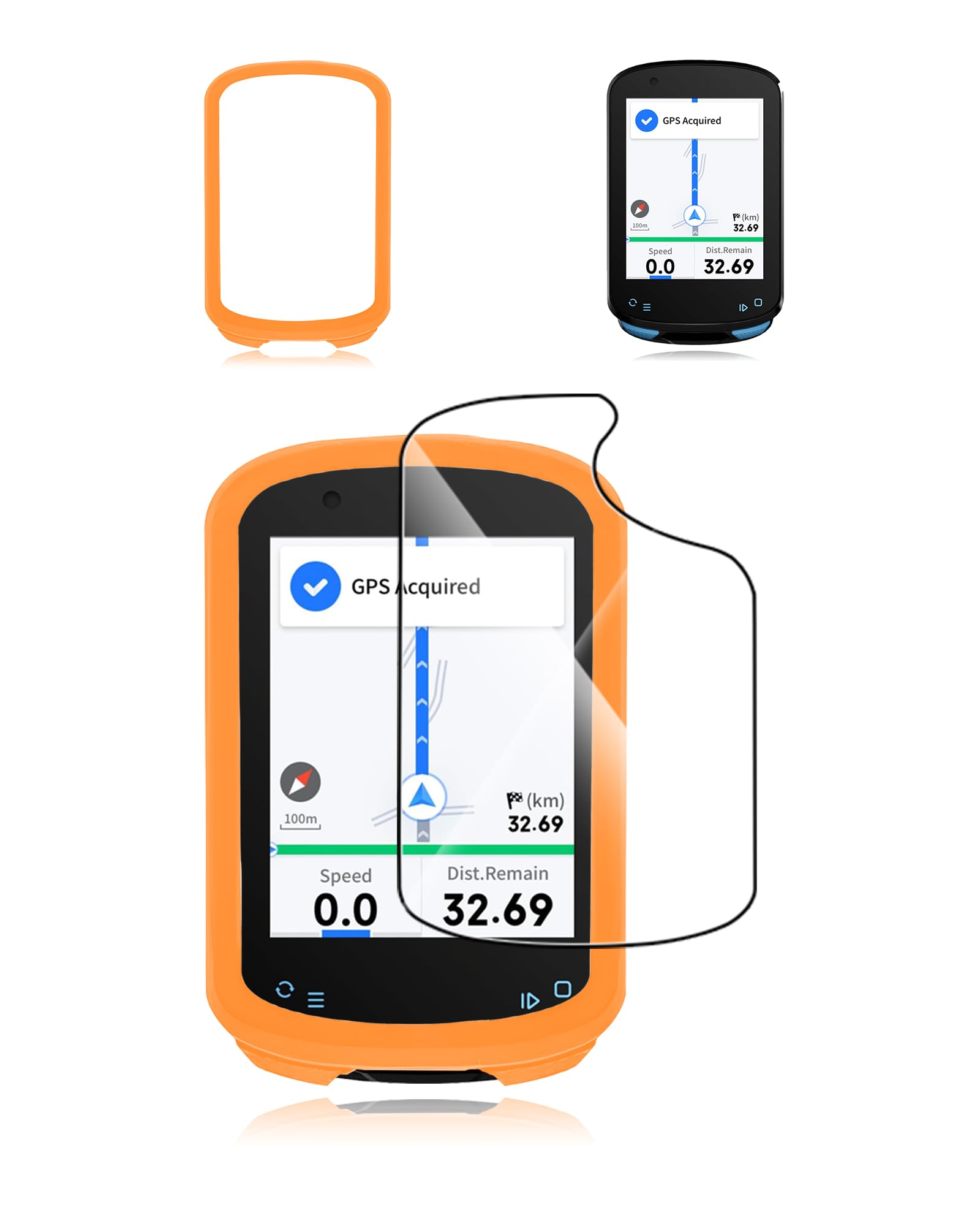 Cover Geoid CC600 GPS per computer da bicicletta, custodia in silicone con protezione morbida per lo schermo, antiurto, delicata sulla pelle e impermeabile