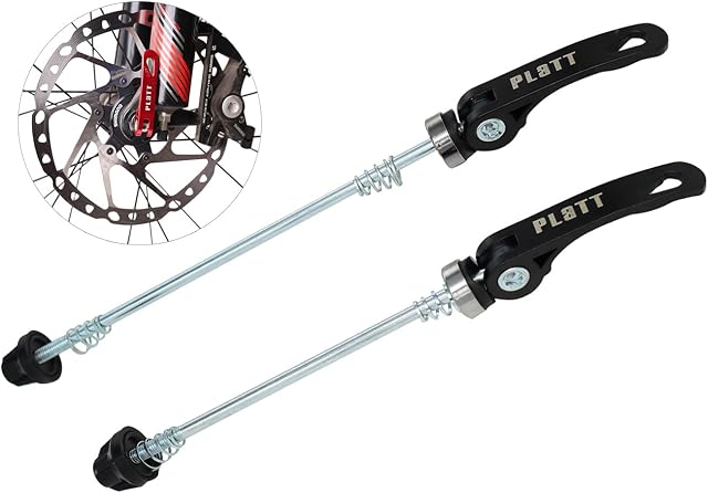 PLATT Bike Wheel Hub Skewers MTB Quick Release Skewers Front and Rear Axle Fit for Road Bike,Mountain Bike,BMX (1Pair)