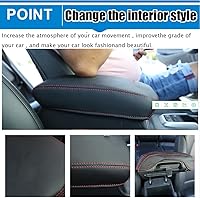 Vista 246 de Great-luck Leather Center Console Cover Armrest Pad,Protector Armrest Box Cover Accessories Keep Your Armrest in a More Comfortable Feeling(black