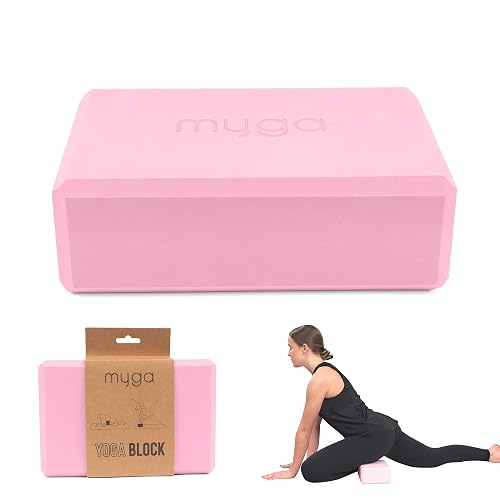 MYGA Yoga Block,Lightweight EVA Foam Yoga Brick,High Density Non-Slip Block for Yoga Poses, Pilates, Balance and Flexibility