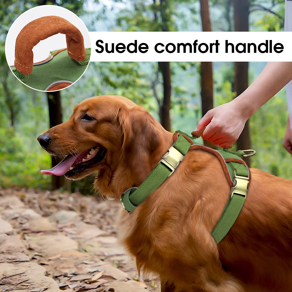 arnés para Perros, Arnés Reflectante Ajustable for Perros con asa, Chaleco Correa for el Pecho for Entrenamiento de Grandes y Mascotas(Brown,XL1)