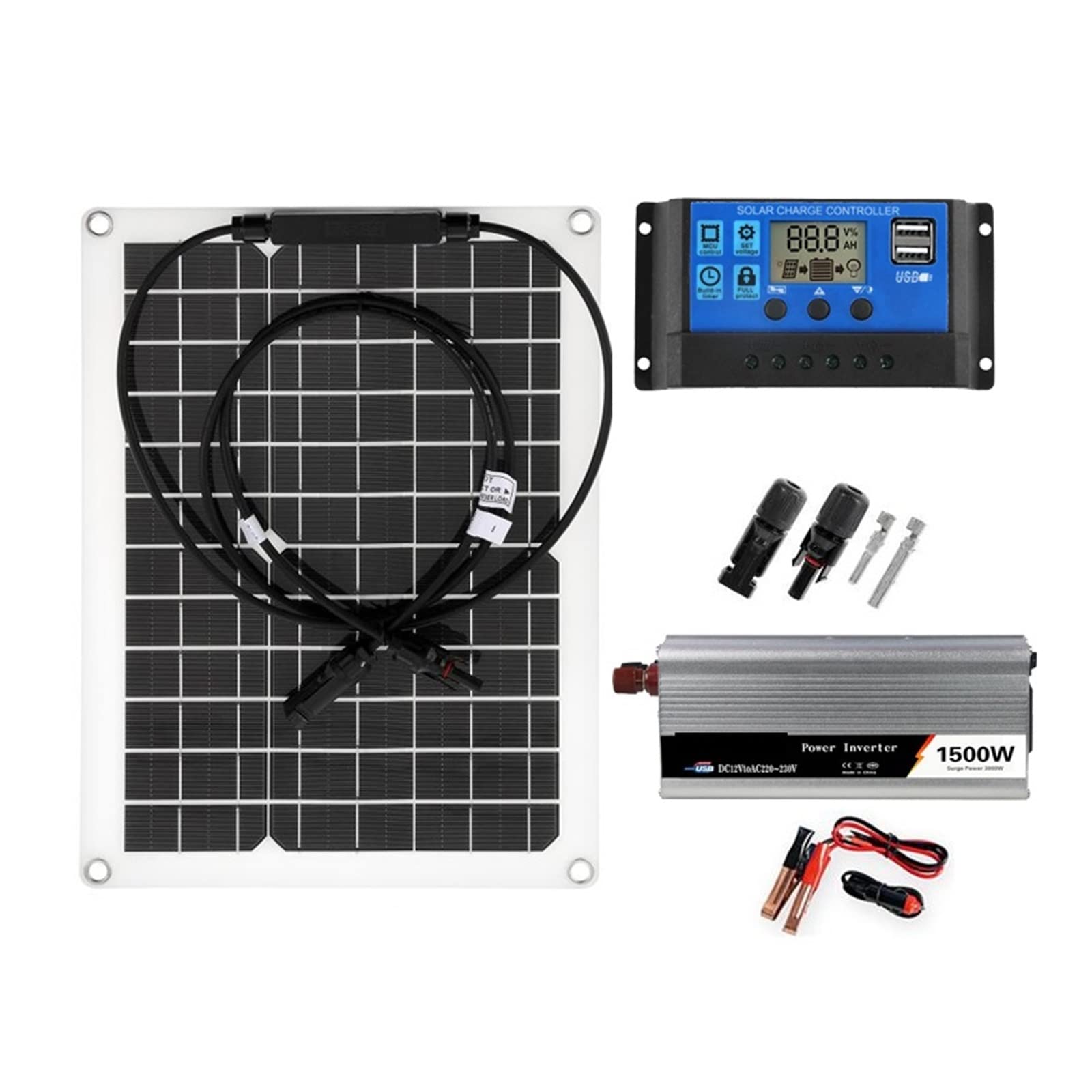 Buy solar panel 1500W Solar Power System Kit Battery Charger 300W Solar